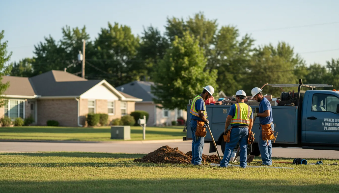 Residential water line and bathroom plumbing service in Williamsville, MO